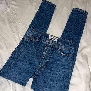Reformation Serena High Skinny Crop Denim Jeans size 23